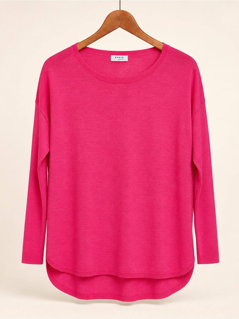 Akris Punto Sweater Hot Pink Ribbed Crewneck
